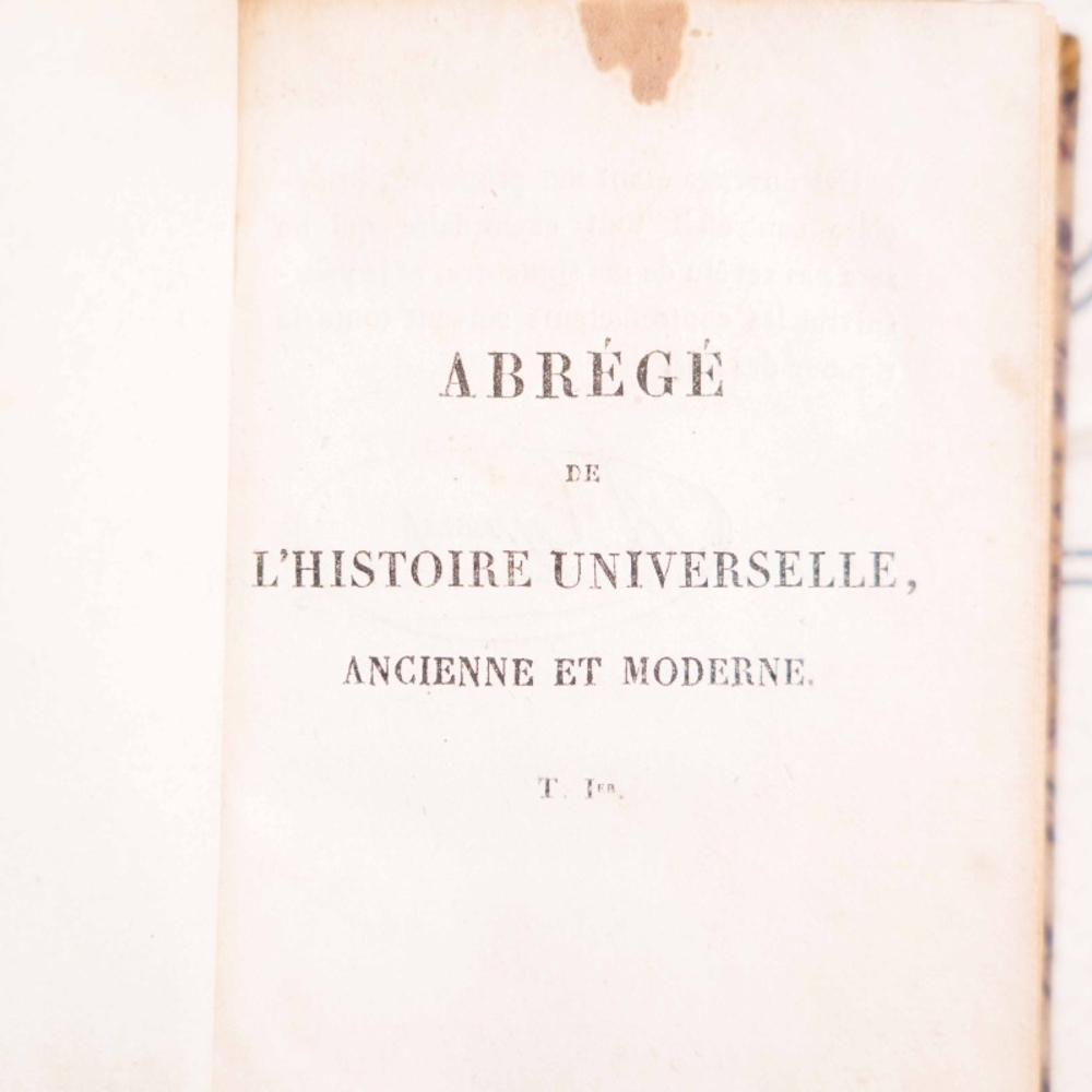 Антикварное издание: «Abrégé De L’histoire Universelle
