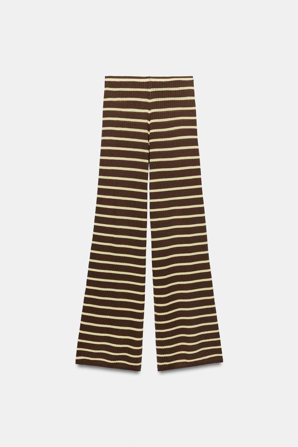 ZARA БРЮКИ В ПОЛОСКУ, КОРИЧНЕВЫЙ