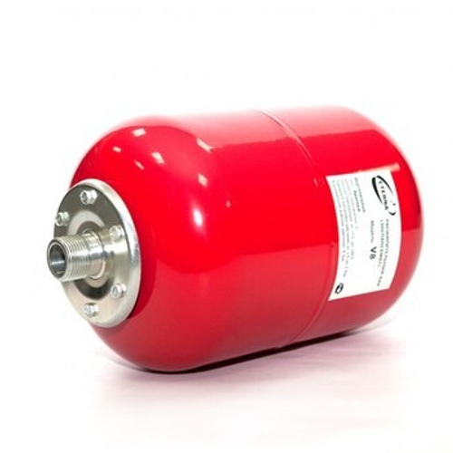 Расширительный мембранный бак для отопления, 8 л, вертикальный красный