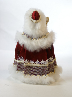 Кукла коллекционная Дед Мороз в кружевной шубе