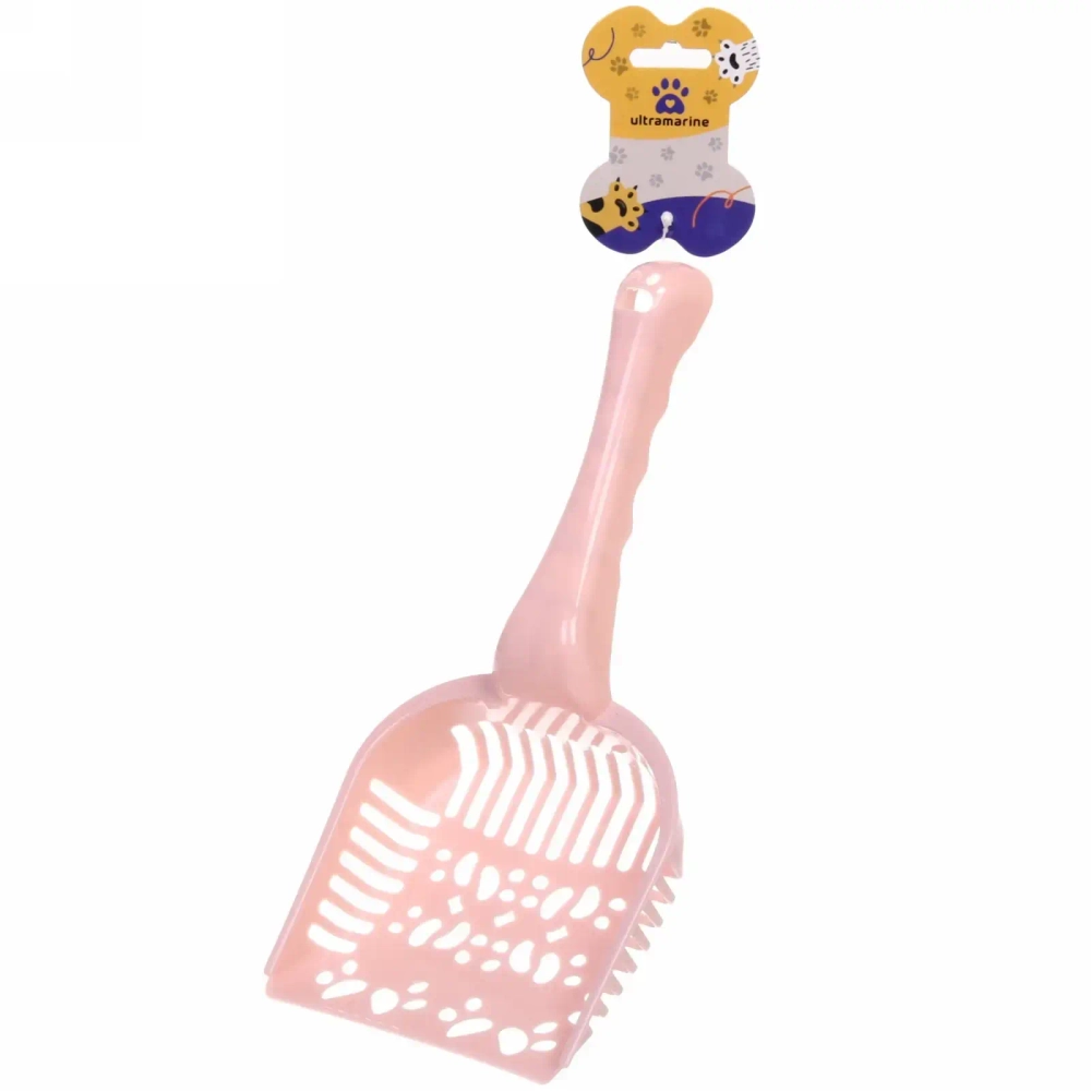 Совок для кошачьего туалета «ДОНКОТТИКО», лапки, цвет бежево-розовый, 28*13см (лейбл)