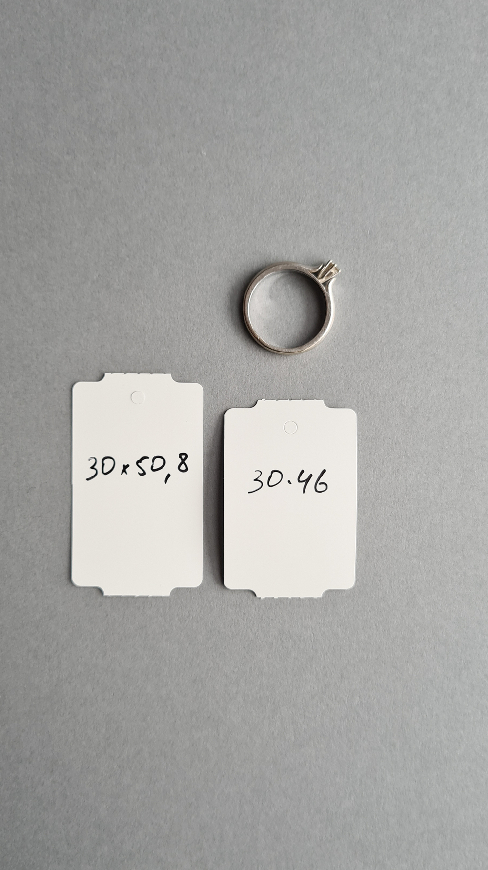 Ювелирные бирки 30х46 (45,7) мм. Толщина 180 мкм.