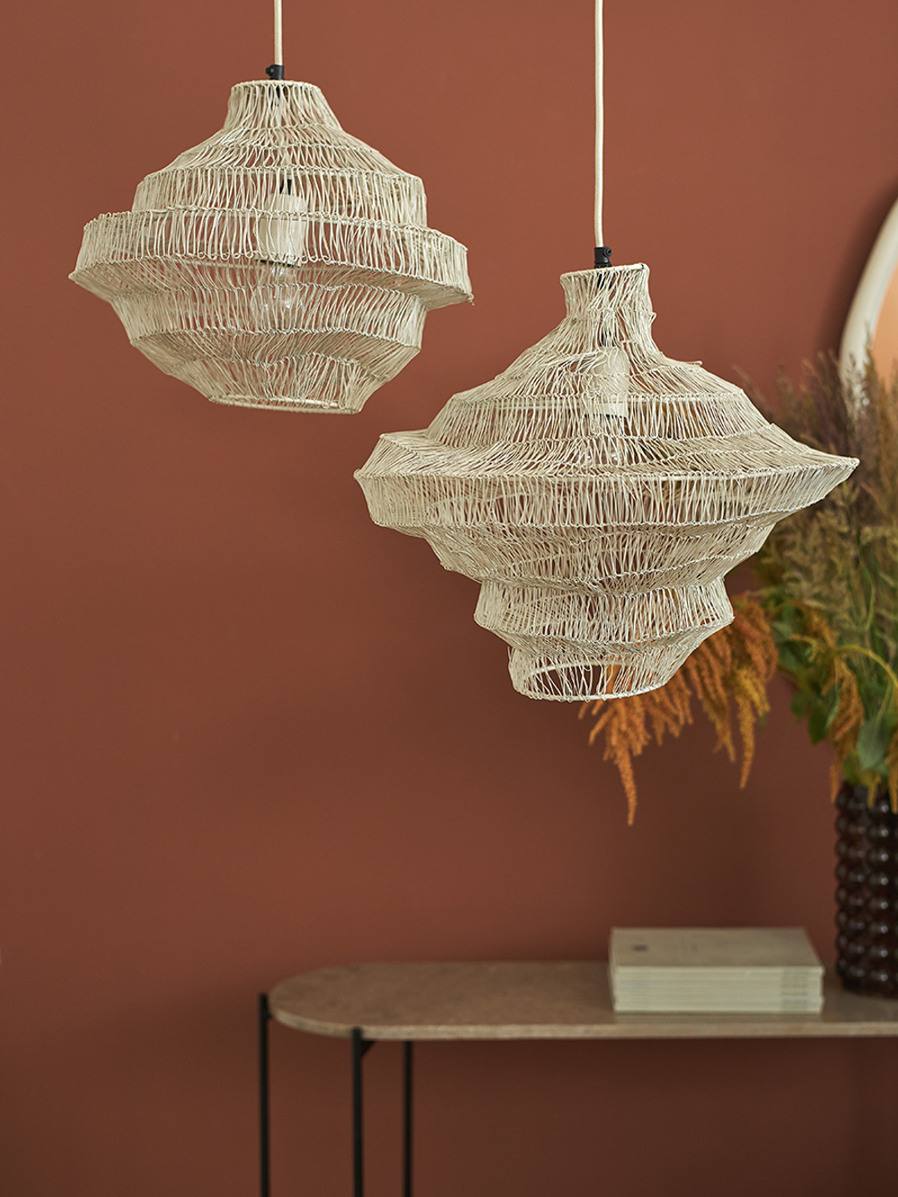 Светильник подвесной vinger, D45х50 см, бежевый