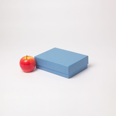 Коробка крышка-дно 21х6х15, синий, дизайнерская бумага