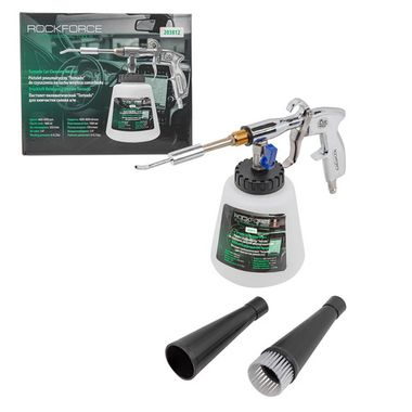 Пистолет пневматический ''Tornado'' для химчистки салона а/м с емкостью 1л (4000-8000об/мин, расход воздуха 350 л/мин,6-9.2 бар) RockForce##Rock FORCE RF-203812