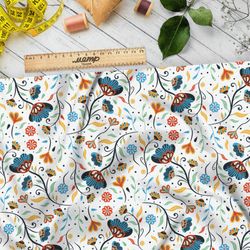 Ткань ниагара классический цветочный орнамент