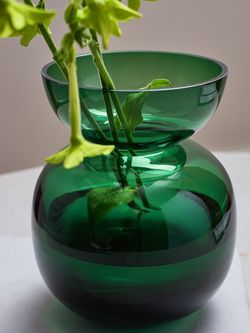 Ваза Florum, 20 см, изумрудная