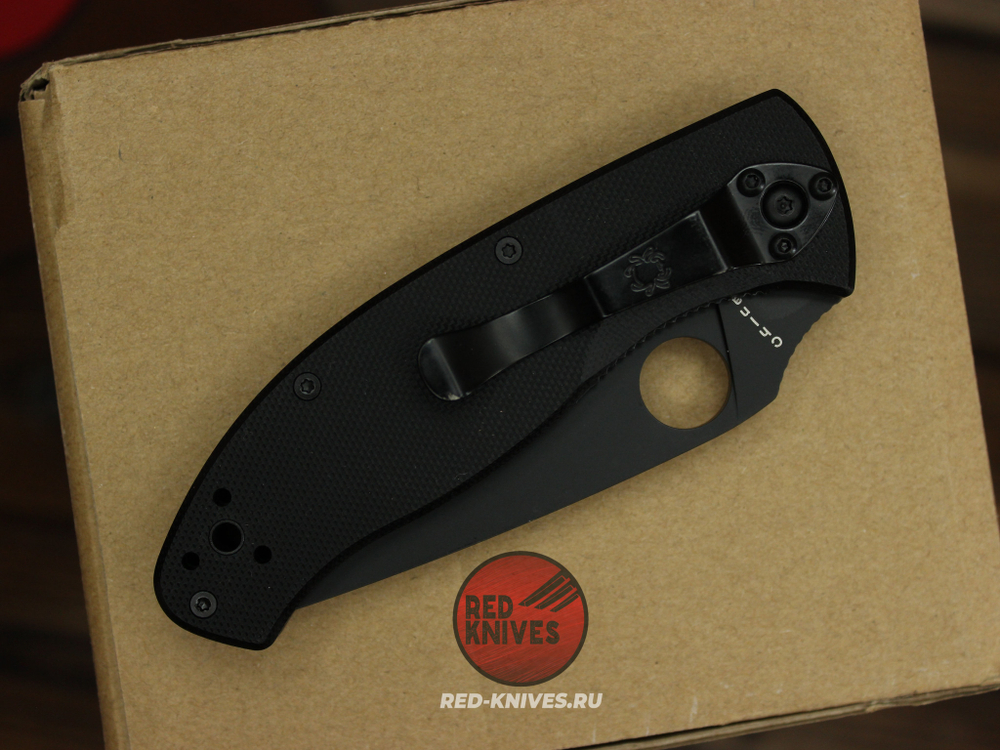 Нож Spyderco Tenacious G10 - рук. Г10, черный клинок RK-512