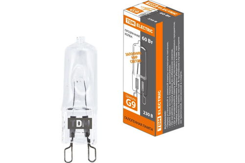 Лампа галоген капс. G9 220V 60Вт прозрачная JCD TDM
