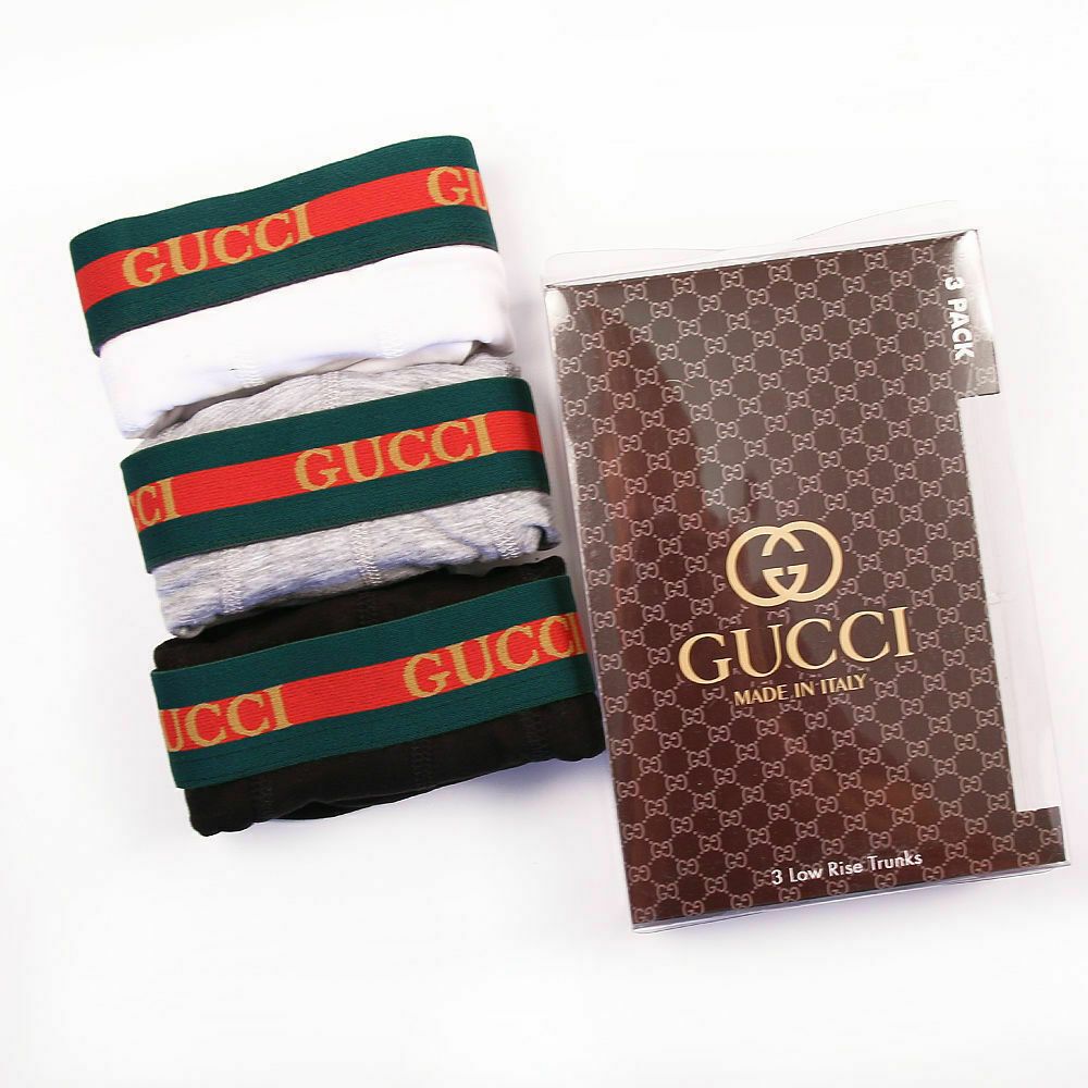 Мужские трусы боксеры, набор 3 шт, Gucci