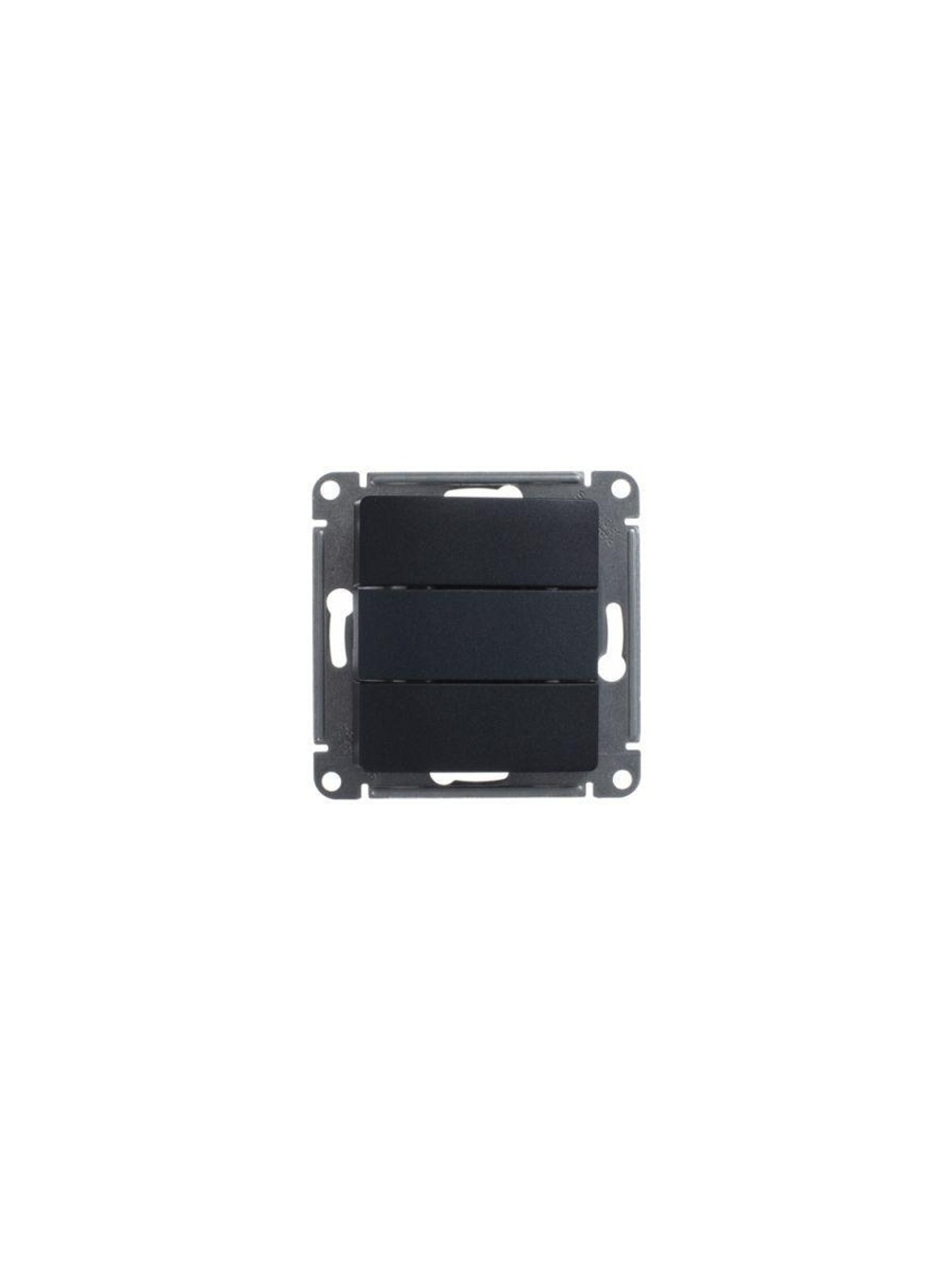 Выключатель 3-кл. СП Glossa 10А IP20 (сх. 1+1+1) 10AX механизм антрацит SE GSL000731