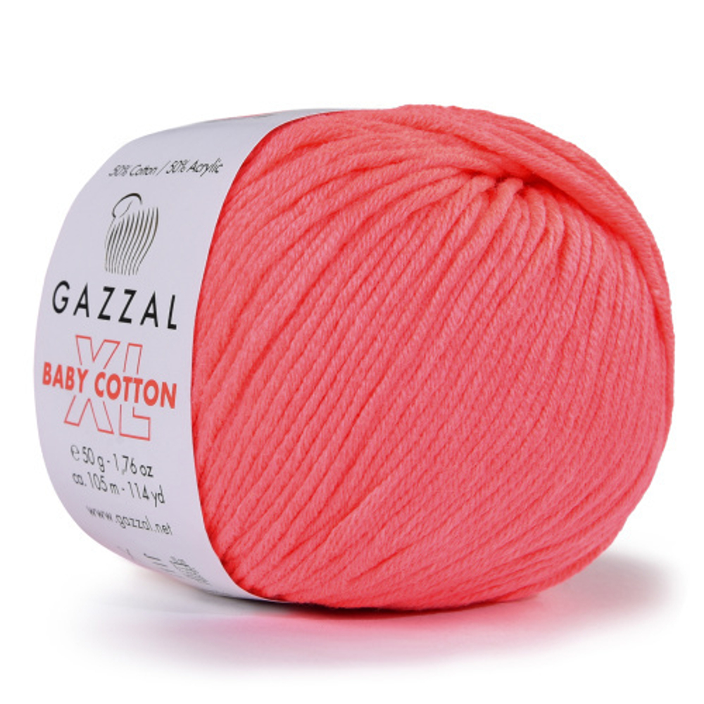 Пряжа Baby Cotton XL 50 г,105м,50%хлопок, 50%акрил (цена за 1 шт)