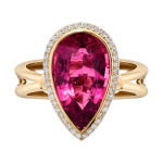 Кольцо с Рубеллитом и Бриллиантами, R0189-1/25