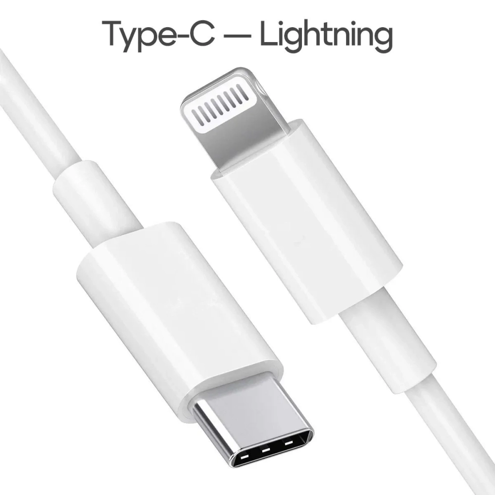 Зарядка кабель и блок для iPhone Type-C/Lightning, длина 1 метр (25W A2347)