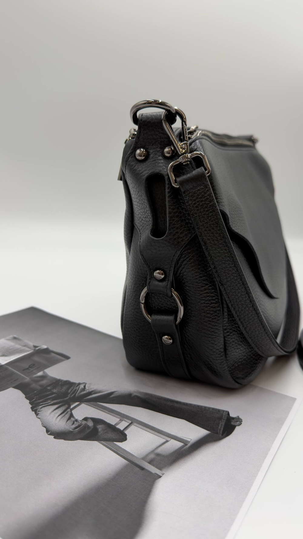 Сумка женская натуральная кожа артикул 642-21 цвет "чёрный"