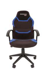Кресло Chairman game 9 Россия ткань черно/синий New