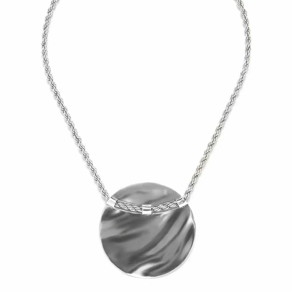 Колье ORI TAO, Couture, фактурный металл, OT24.1-15-31720 (серебристый)