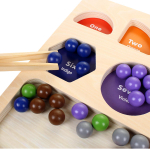 Развивающая игрушка деревянная Шарики, сортируем по цветам, коробка C-41821