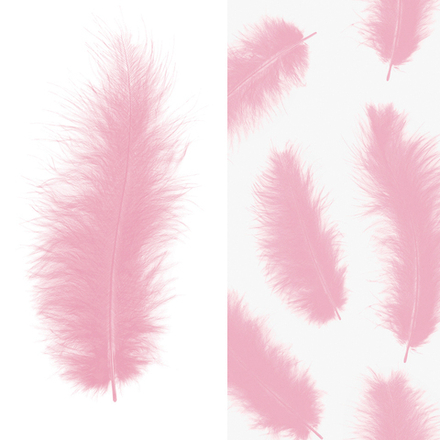 Перья, Премиум, Пыльная роза, 12-15 см, 30 шт.
