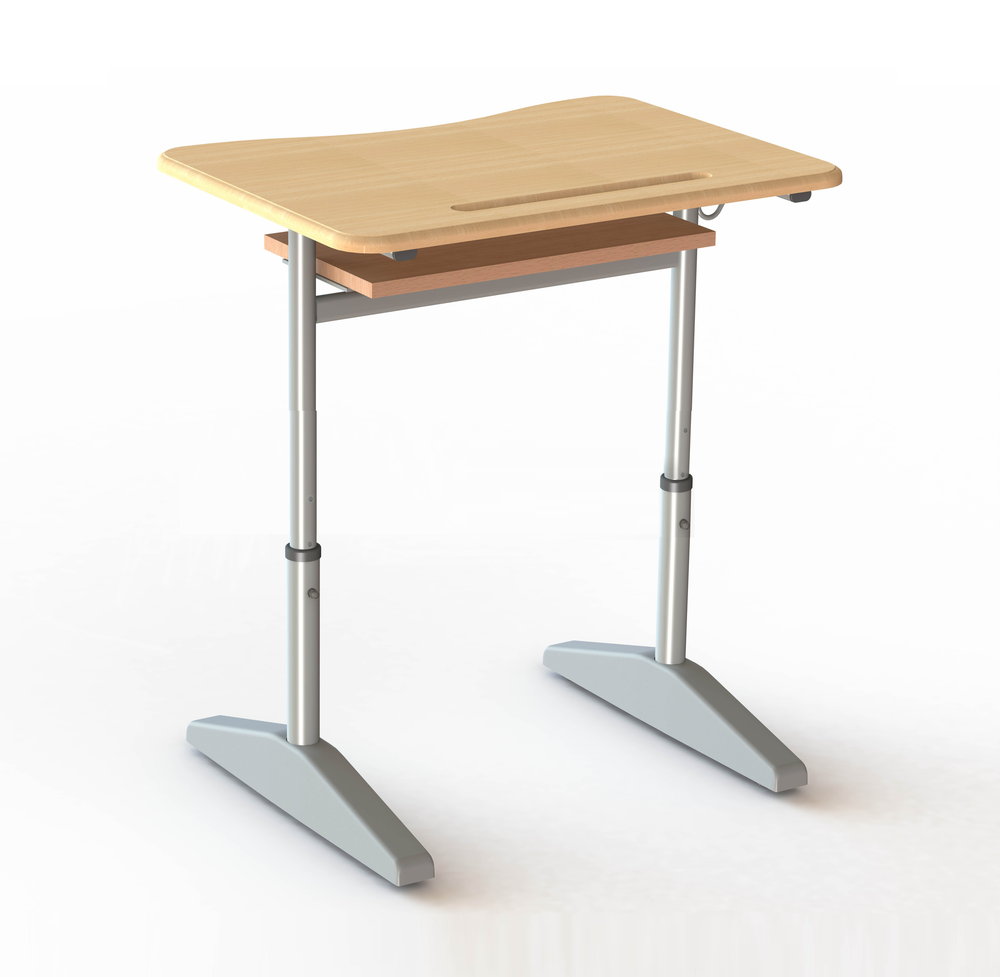 Парта одноместная Nova с полкой, регулируемая