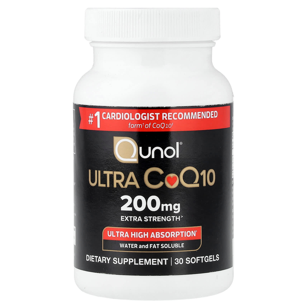 Qunol, Ultra CoQ10, 200 мг, 30 капсул