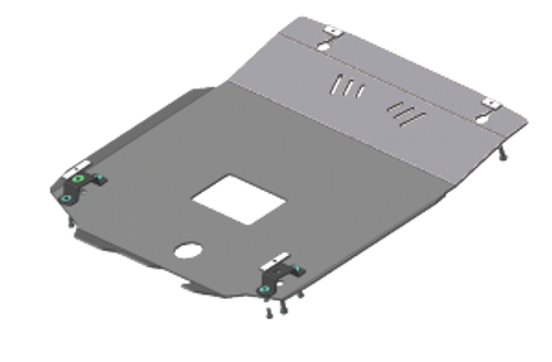 Усиленная защита Motodor картера двигателя, кпп. 5 мм, алюминий. для Lancia Lybra 1999-2005 арт.36101