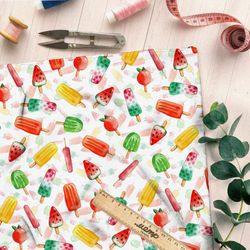 Ткань шифон фруктовое мороженое