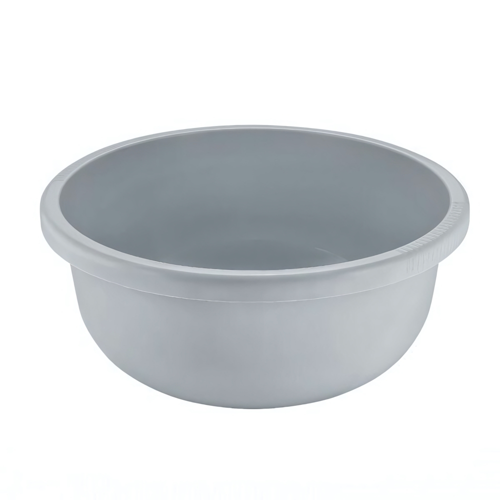 Таз круглый 6,5л серый шторм
