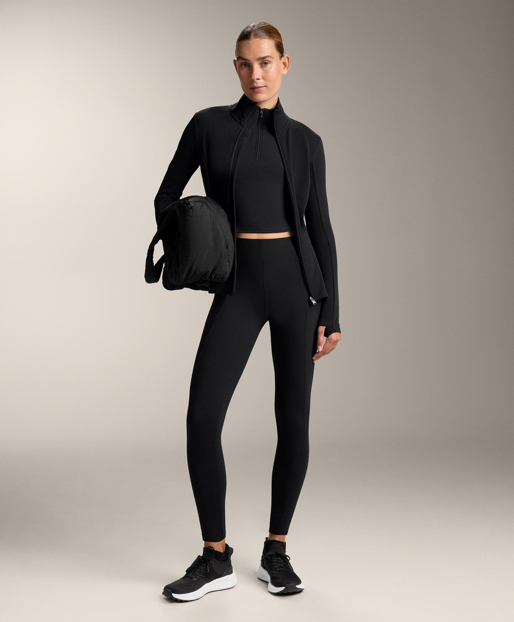 Oysho Майка Evermove в рубчик, черный