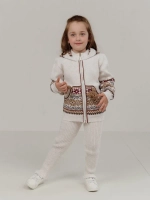 Кофта вязаная на молнии с капюшоном и карманом