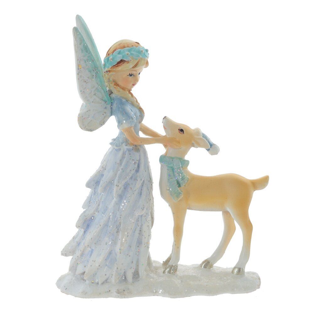 GAEM Фигурка декоративная "Фея и олененок", L7,5 W3,5 H10,5 см