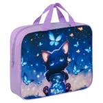 Папка с ручками А4, Brauberg, широкая, Night catcher, ткань, молния