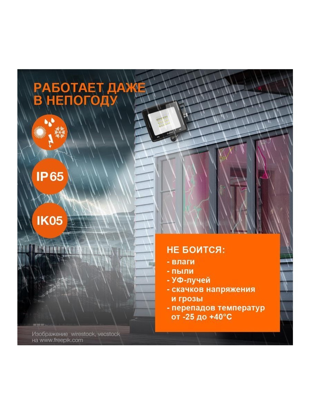 Прожектор светодиодный 20Вт 4000К IP65 1800лм ДО LEDVANCE 4058075709256