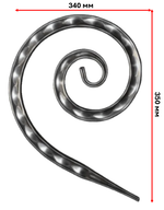 кованый элемент запятая с декором 350х340