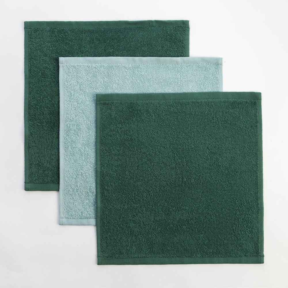 Набор махровых полотенец Для тебя 30х30 см - 3 шт, 340 г/м2, 100% хл