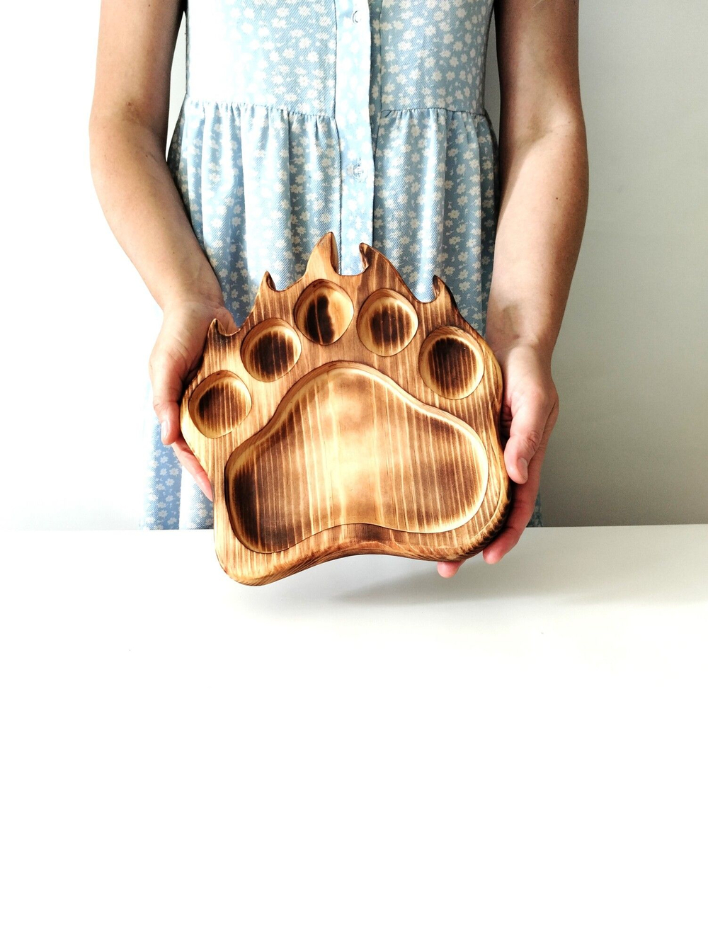 Деревянная шотница для подачи из кедра с 5 стопками