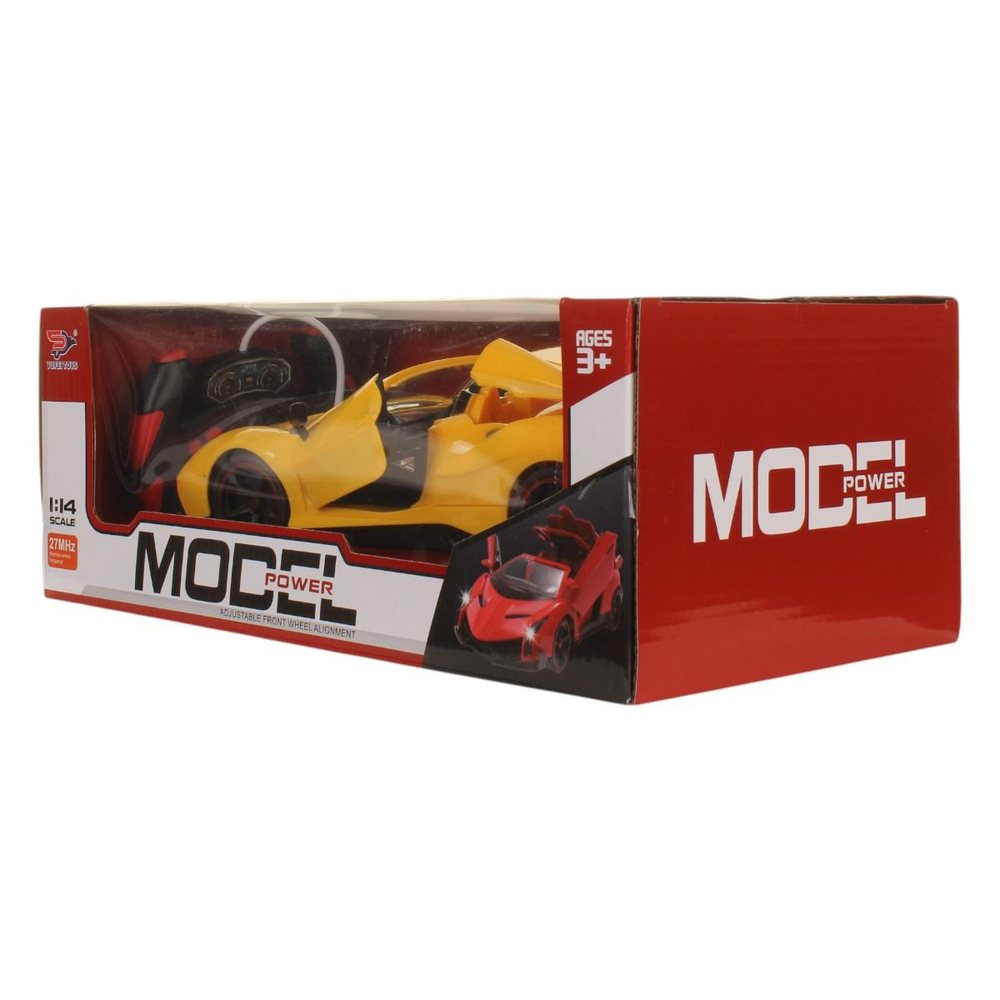 Машина классическая на РУ, коробка ,цв. желтый YF668-K6A