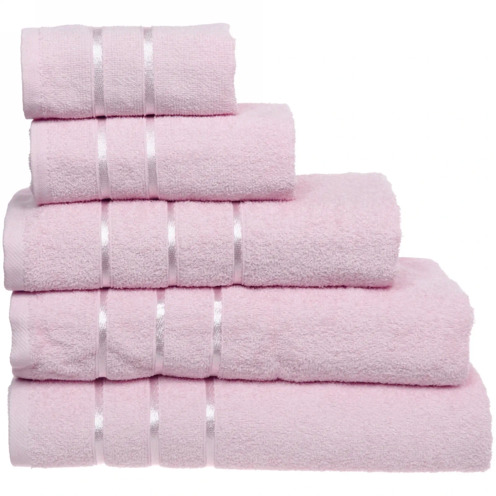 Полотенце махровое 70*140см «LUNA» цвет светло-розовый 10100 плотность 360гр/м2 с петелькой-подвесом