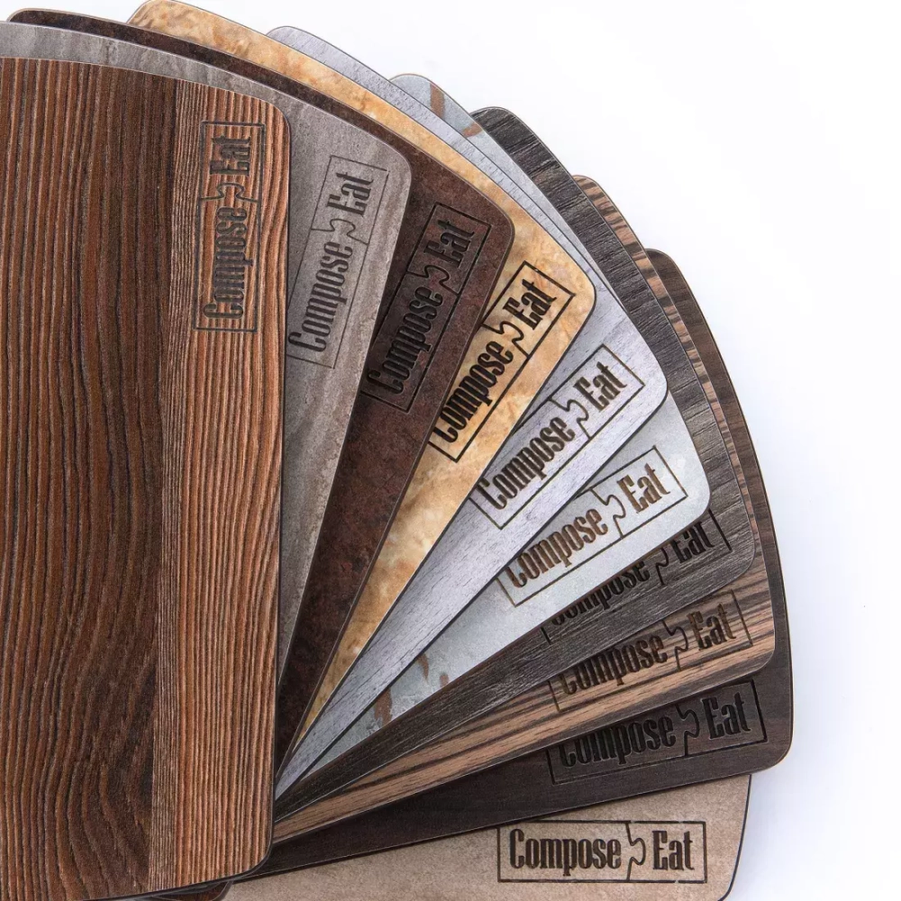 Доска разделочная 22х15см ComposeEat Fashion порфир кремовый