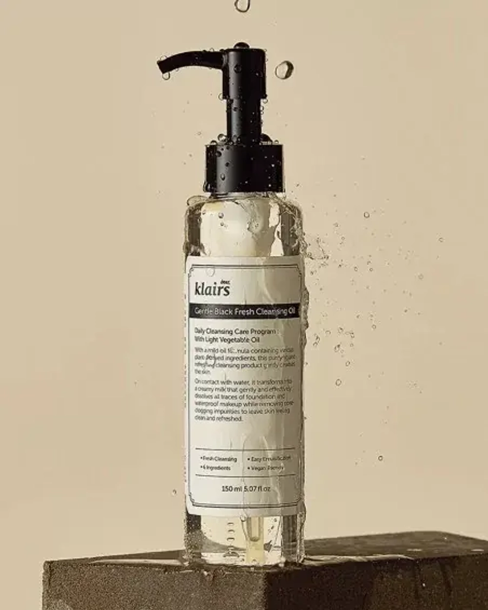 Dear, Klairs Gentle Black Fresh Cleansing Oil увлажняющее гидрофильное масло