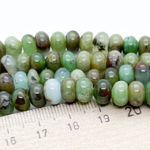 Хризопраз, размер около 8*5 мм, цена за 18 шт (1/4 нити)