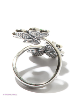 "Трифоли" кольцо в серебряном покрытии из коллекции "Trifolium" от Jenavi