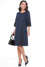 Платье темно-синее с черной вставкой DStrend (Акция)