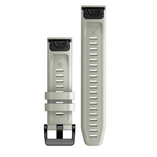 Ремешок для Garmin 22 мм стиль Fenix 7 силиконовый Premium QuickFit (Серый)
