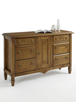 Комод 160х50х94, Джоли, с шестью ящиками для одежды, массив березы, цвет макиато, MAKOSA