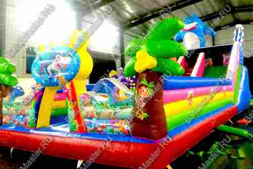 Батут с горкой "В гостях у моря" 12*6*6 м