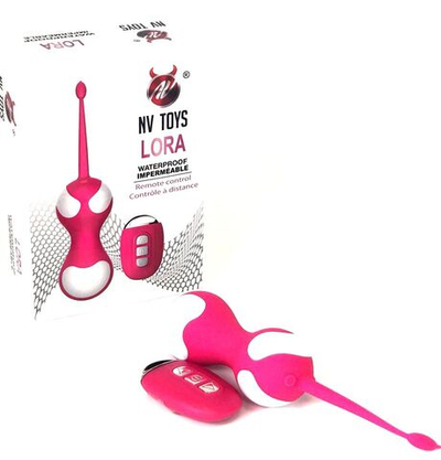 Ярко-розовые вагинальные виброшарики Lora (Цвет: ярко-розовый)