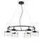 8232/6 COMFI LN25 193 черный/прозрачный, металл/стекло Светильник подвесной LED GX70 6*10W 220V NATALINA
