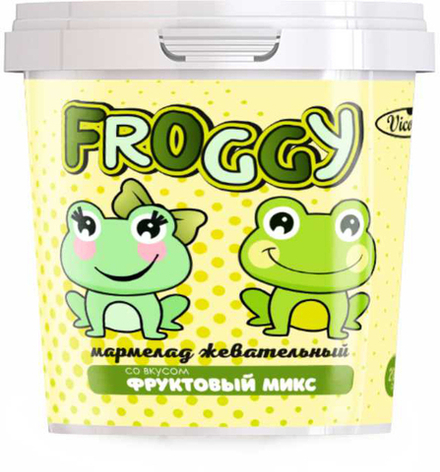 Мармелад жевательный Viconte Лягушки Фруктовый микс сладкий 200г