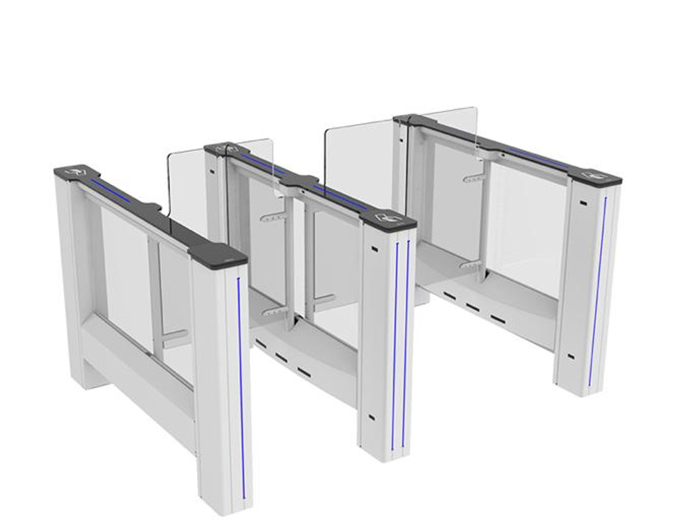 Турникет с распашными створками двухпроходный SWING GATE SWG90M комбинированный, ширина прохода 550 + 900 мм